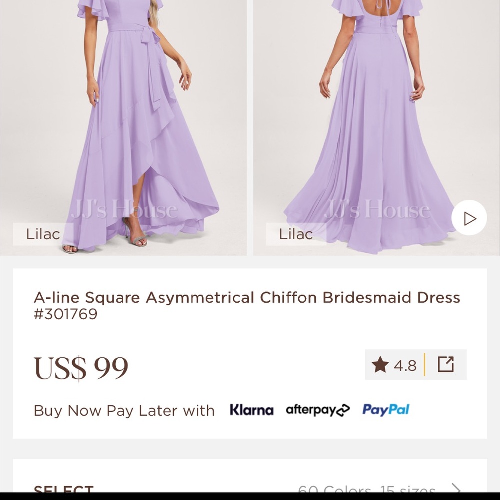 JJ’s House Lavender Dress
